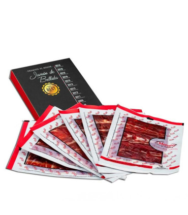 100% Iberische Bellota ham gesneden met mes