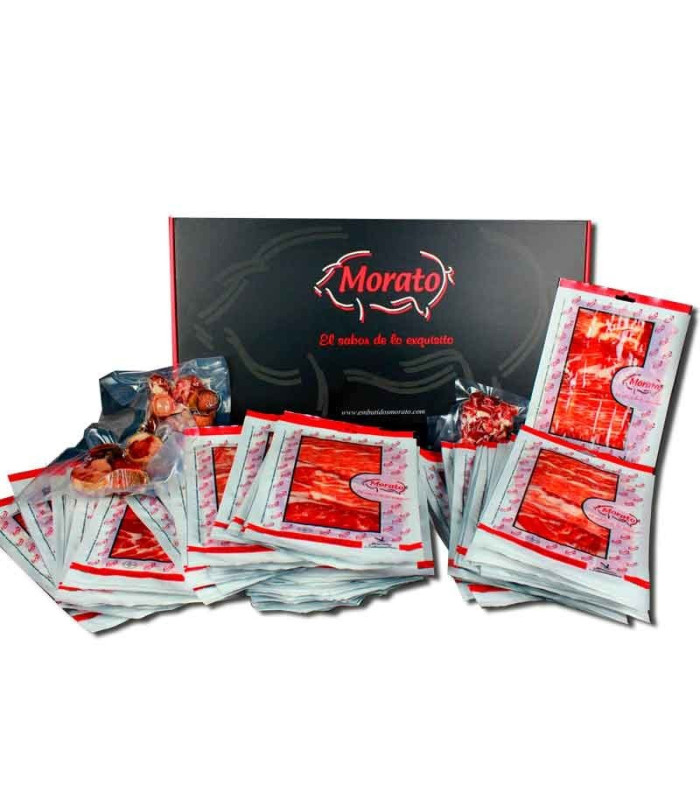 Jambon Bellota 50% ibérique 7kgs tranché avec KNIFE, Morato