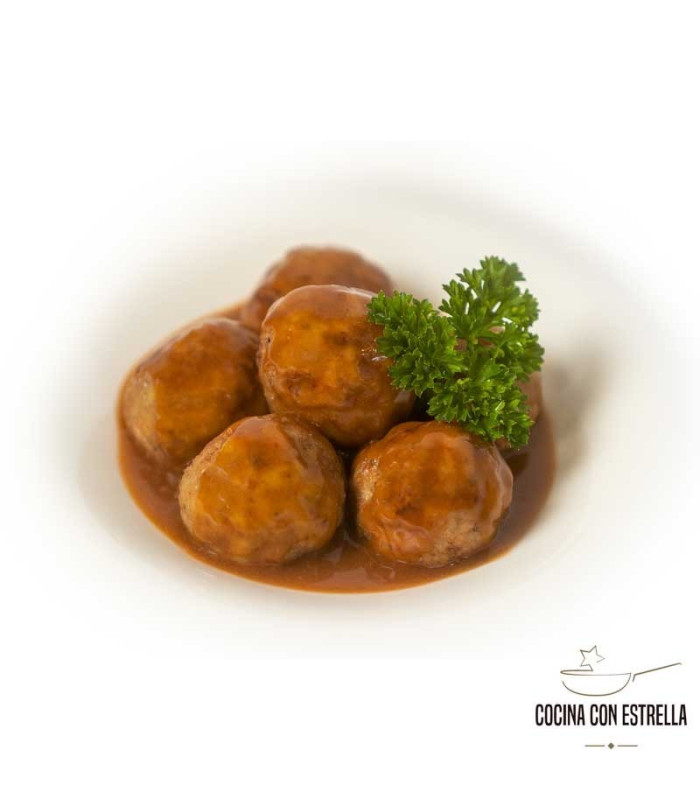 Iberische Schweinefleischbällchen mit Kernen und Ingwer - Vorgekochtes Gericht 5. Sortiment