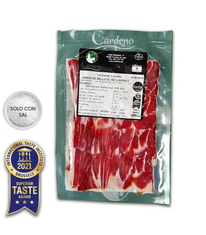Gesneden 100% Iberische eikel-gevoede ham