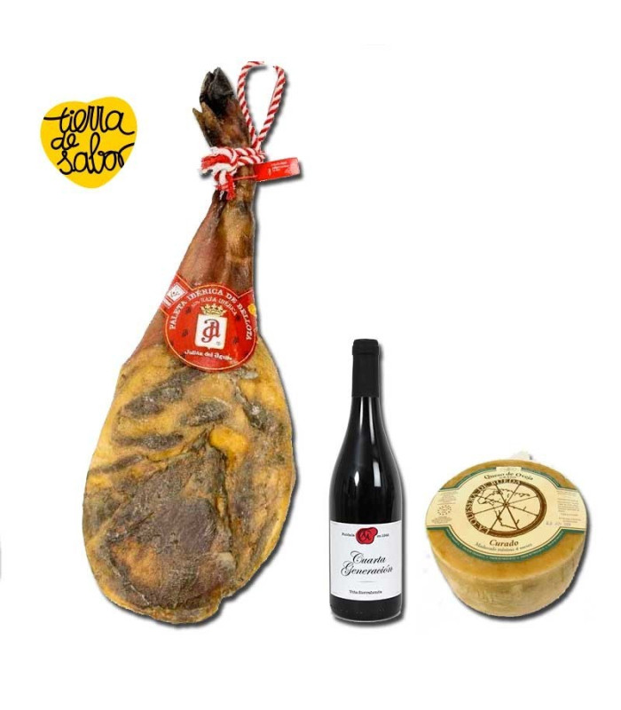 Paleta de Bellota 50% Ibérica + vino + queso