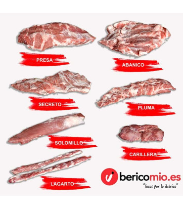 Delen van Iberisch vlees met eikels