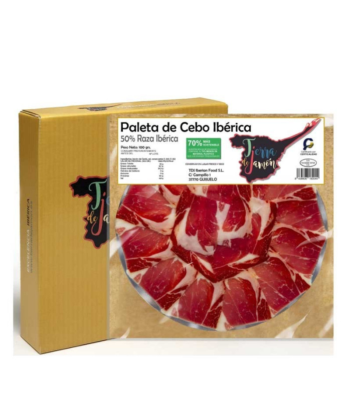 Caixa de sachês de isca Paleta 50% raça ibérica