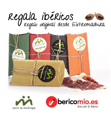 Dê presentes ibéricos - Pack presunto ibérico e salsicha ibérica Extremadura