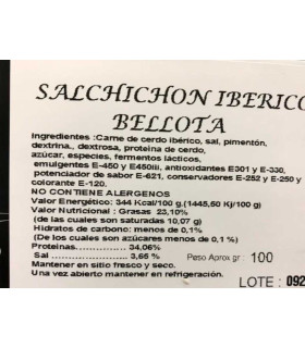 Salchichón di ghianda iberica affettato 2
