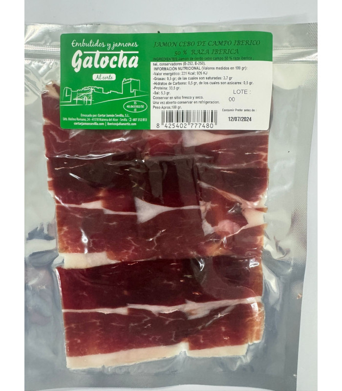 Sobres Jamón de cebo de campo 50% ibérico a cuchillo - Sevilla - Jamón ibérico loncheado -  - 2