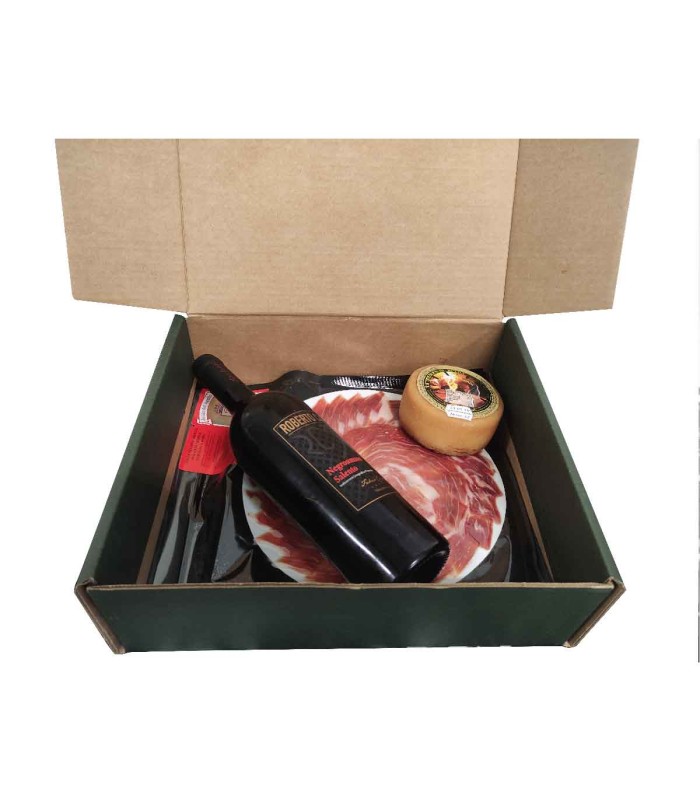 Panier de Jamón de Bellota 75 % Ibérica. Découpe au couteau