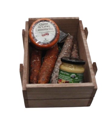 Cesta Ibérica Selección Gourmet con Queso y Crema de Cereza