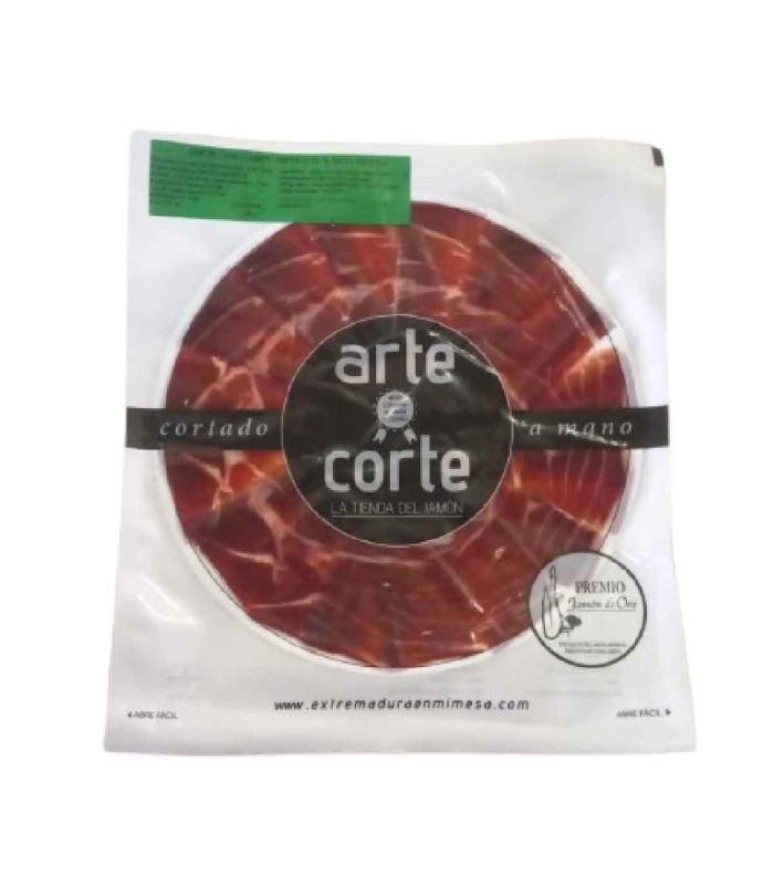 Jambon tranché cebo Campo 50 % ibérica de race. Coupe artistique