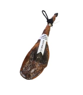 50% Ibérico Monesterio cebo ham gesneden met een mes - 2