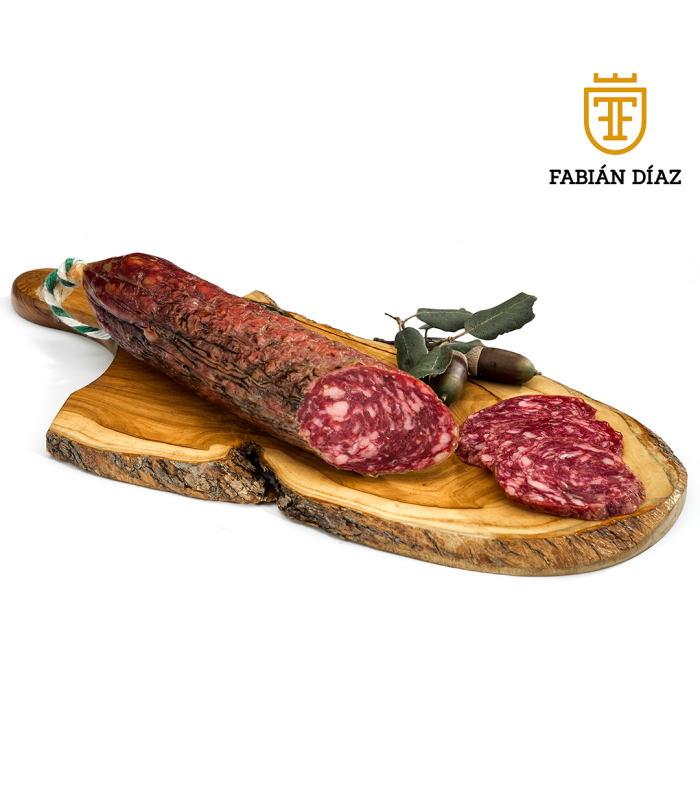 Salchichón ibérico of bellota with slices