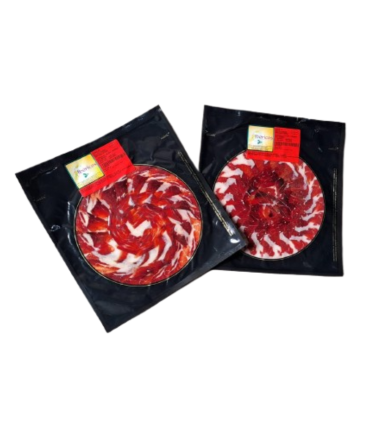 Pliculețe Șuncă bellota 50% rasă ibérica vid. Dehesa Grande - Jamón Ibérico cuțit feliat