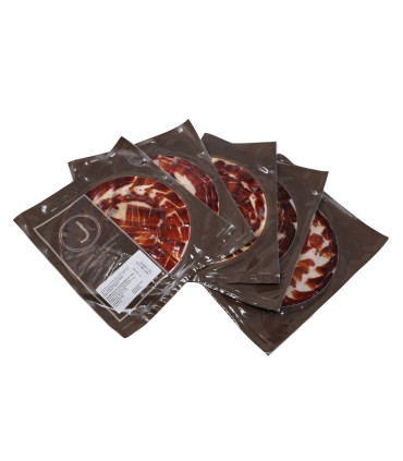 In Scheiben geschnitten jamón de bellota 100%
