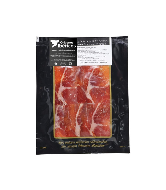 Ham bellota 100% sliced Ibérico machine