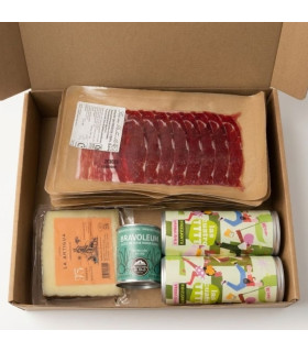 Cestello di Natale con 100% Jamón de Bellota Ibérico Montecillo Iberici - Ibericomio - - 1