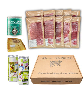 Coșul de Crăciun bellota 100% șuncă Ibérico Montecillo iberică 2