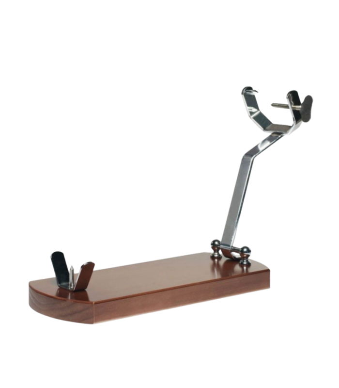 Jamonero plegable de haya natural cromado - 2