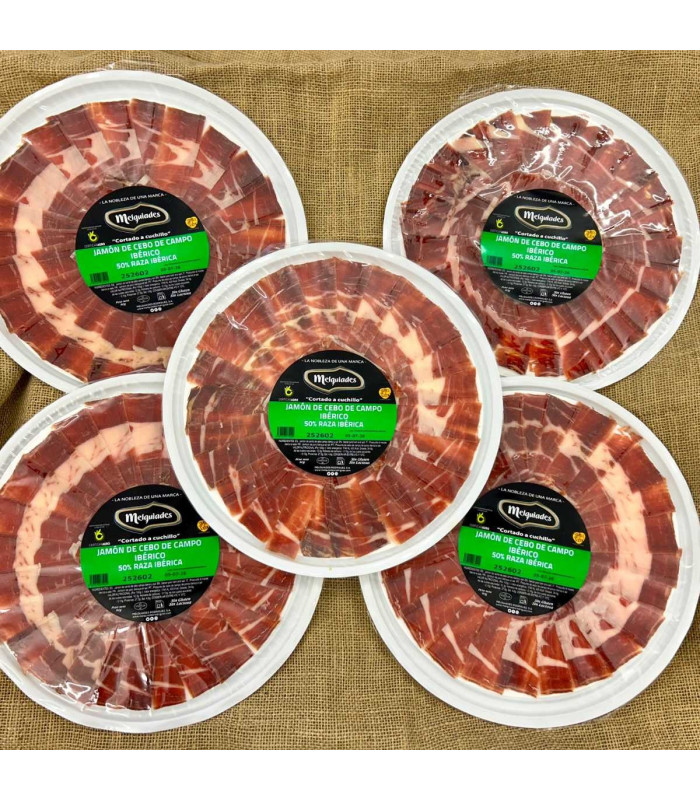 Jamón cebo campo 50% Ibérico a cuchillo - Jamón ibérico loncheado -  - 4