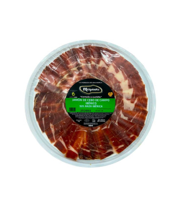 Prosciutto di campagna cebo 50% Ibérico con un coltello - Jamón Ibérico affettato - - 5