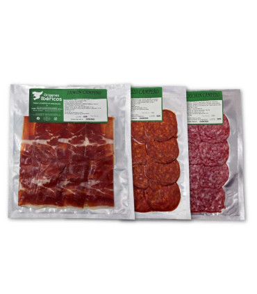 Freilandlos: Schinken, chorizo und salchichón